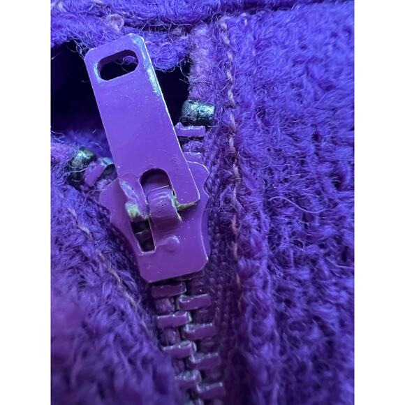 1970s Vintage Maxi Skirt Purple w Embroidered Details Boho Artsy Size Small JL - Picture 10 of 13